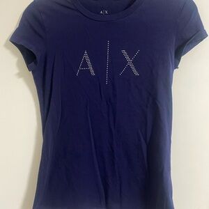 A|X Armani NWOT babydoll blue T-Shirt